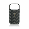 Goyard leather Case iPhone 17